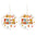 Wholesale Wooden printed school season grade text retro Bohemian autumn earrings