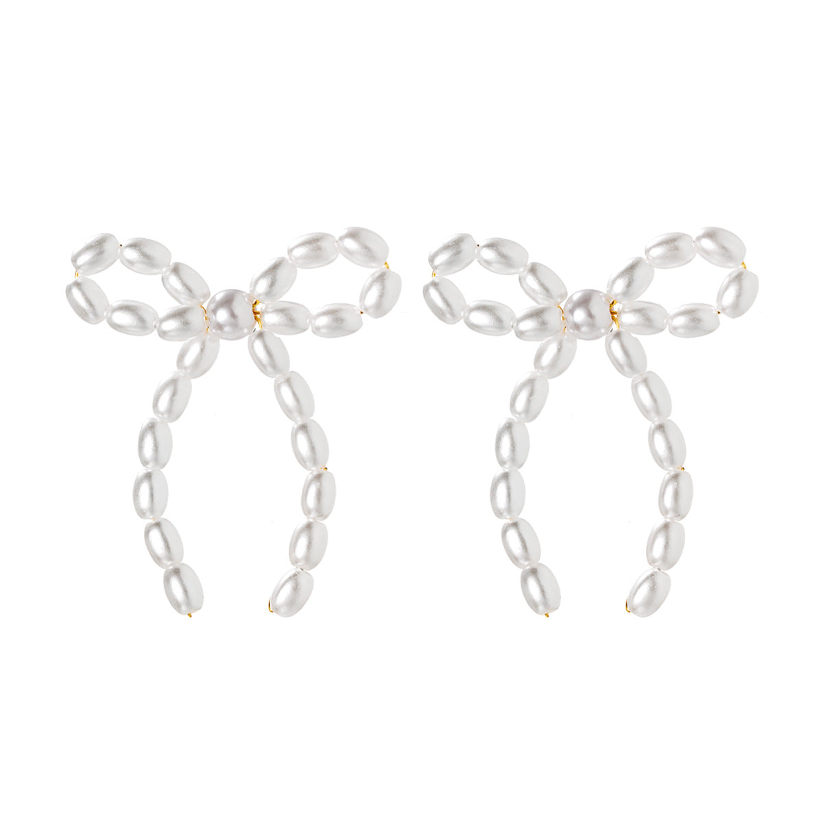 Wholesale Mother' s Day Alloy Bow Heart Earrings