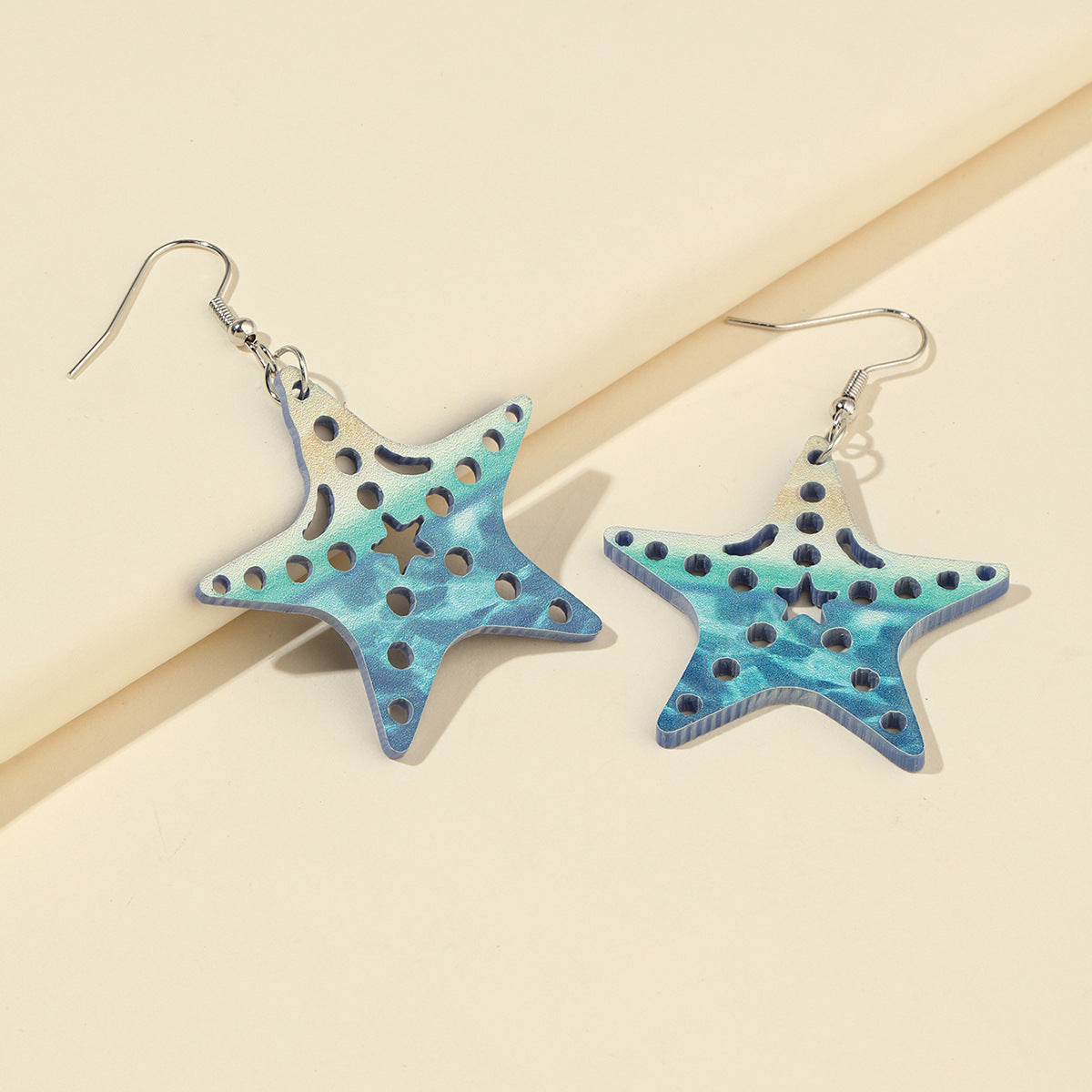 Wholesale Acrylic ocean-themed earrings featuring mermaids seahorses starfish and turtles