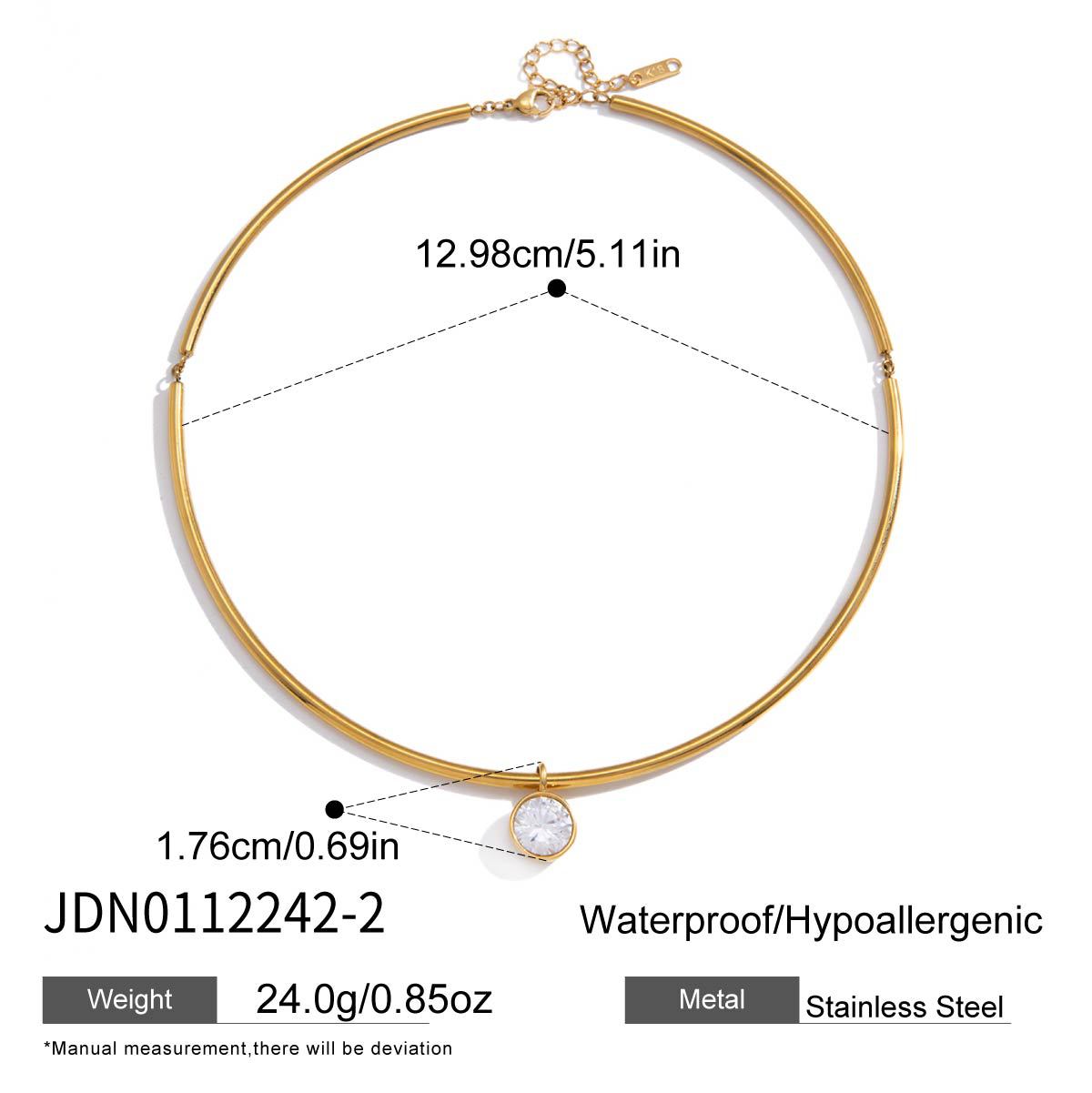 Wholesale Old Money Style Stainless Steel Zircon Clavicle Necklace Fashion Jewelry Accessory Gift
