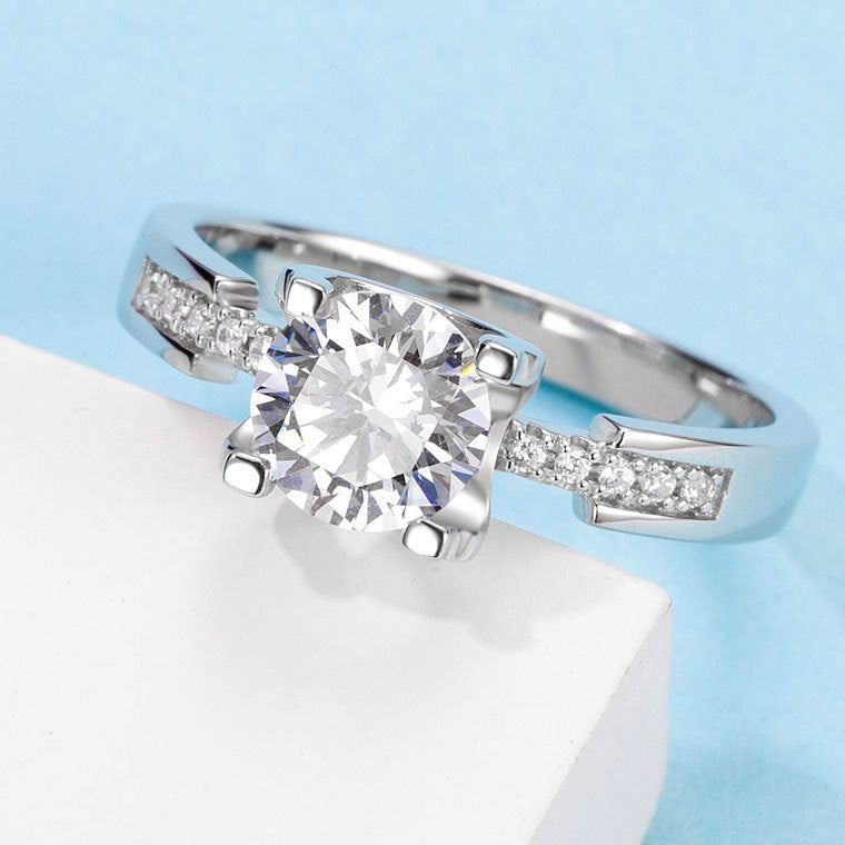 Wholesale  925 Silver Moissanite Diamond Ring