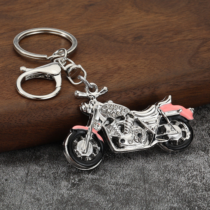 Wholesale Harley Motorcycle Keychain Zinc Alloy Rhinestone Decorative Car Key Accessory Gift for Men