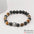 Wholesale lion head elastic tiger eye stone men's bracelet
