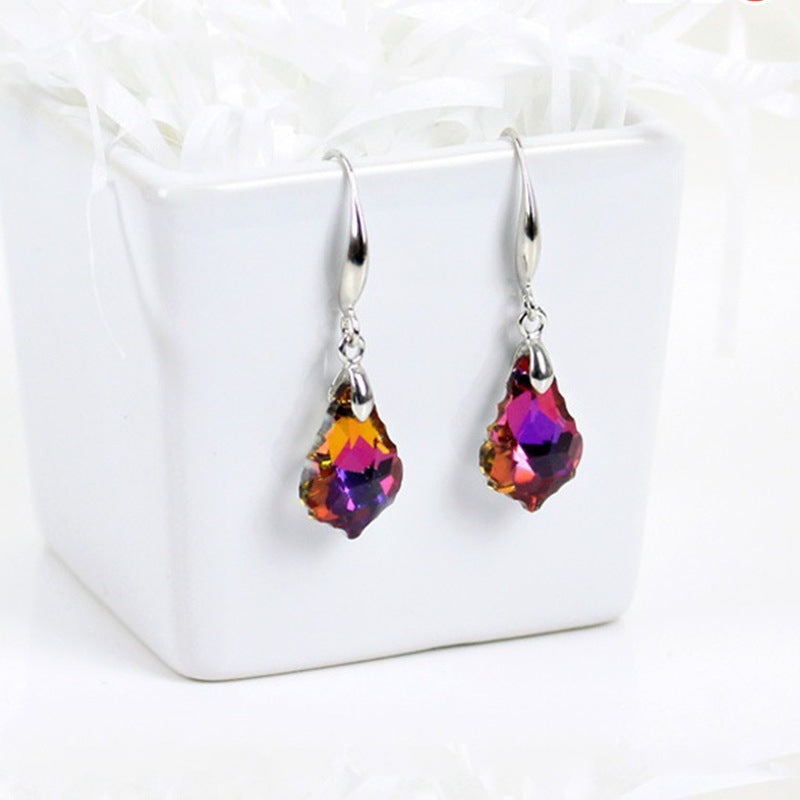 Wholesale  Crystal Tourmaline Maple Leaf Earrings