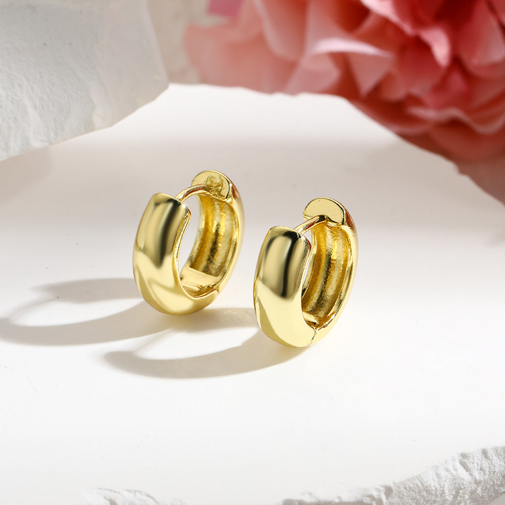 Wholesale  smooth square ear buckle  earrings