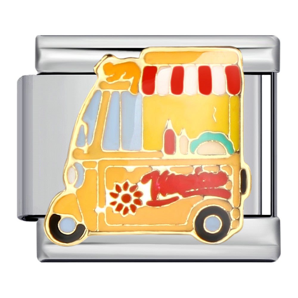 Wholesale Italian Charm Bracelet 9mm DIY Splicing Removable Fire Engine Series Stainless Steel Composable Bracelet