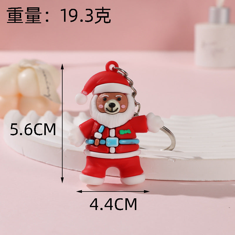 Wholesale Cute Christmas bear keychain