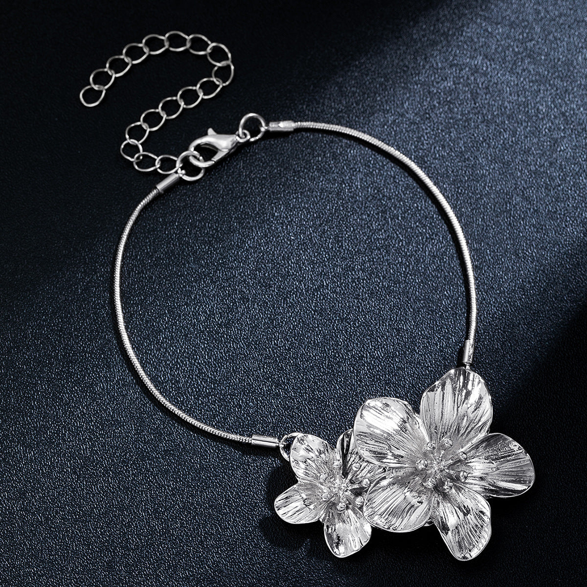 Wholesale Flower Metal Chain Adjustable Women's Anklet