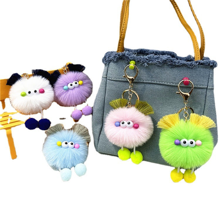 Wholesale Cartoon Colorful Fur Ball Keychain ACC-KC-KaiYue002