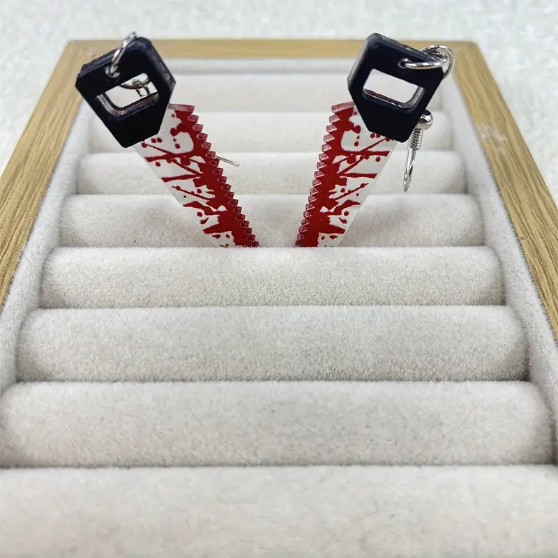 Wholesale Halloween bloody saw earrings