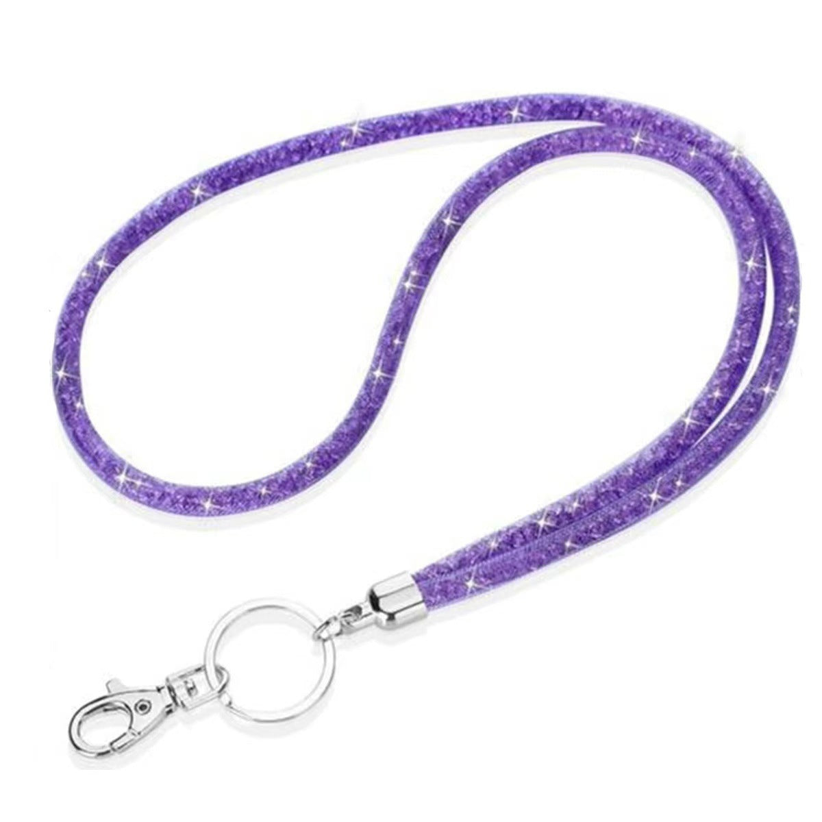 Wholesale Fishnet Rhinestone Lanyard Crystal Card Holder Lobster Keychain ACC-KC-LingYu001