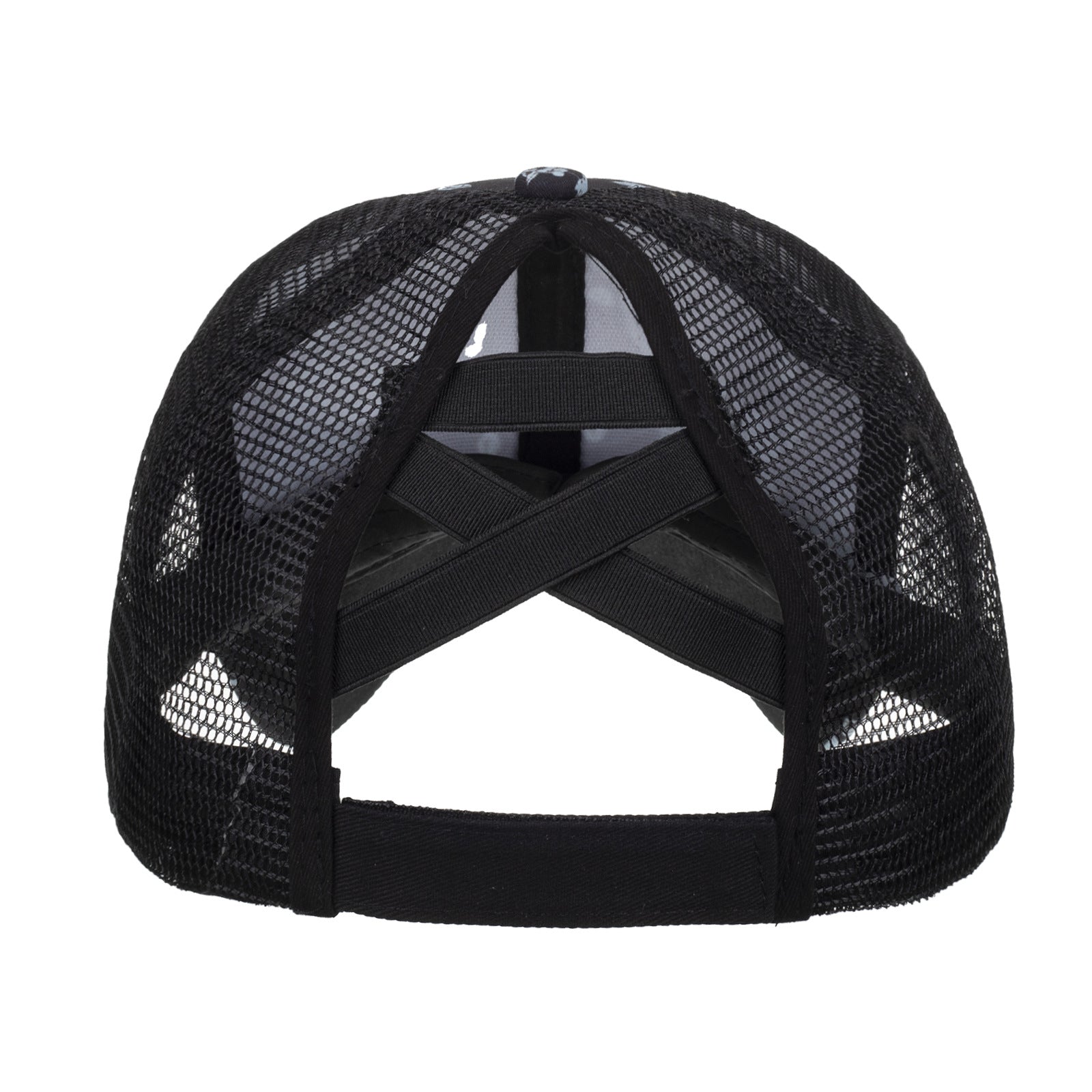 Wholesale Stylish Black Print Cross Baseball Hat Curved Brim Summer Sun Cap For Everyday Wear Boutique Resale
