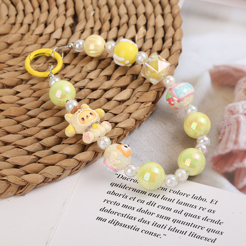 Wholesale creative letter beaded keychain  ACCVIP