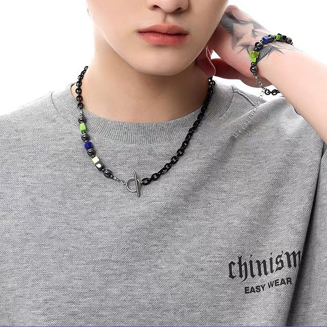 Wholesale Cross Zircon Colorfast Titanium Steel Necklace ACC-NE-NS001