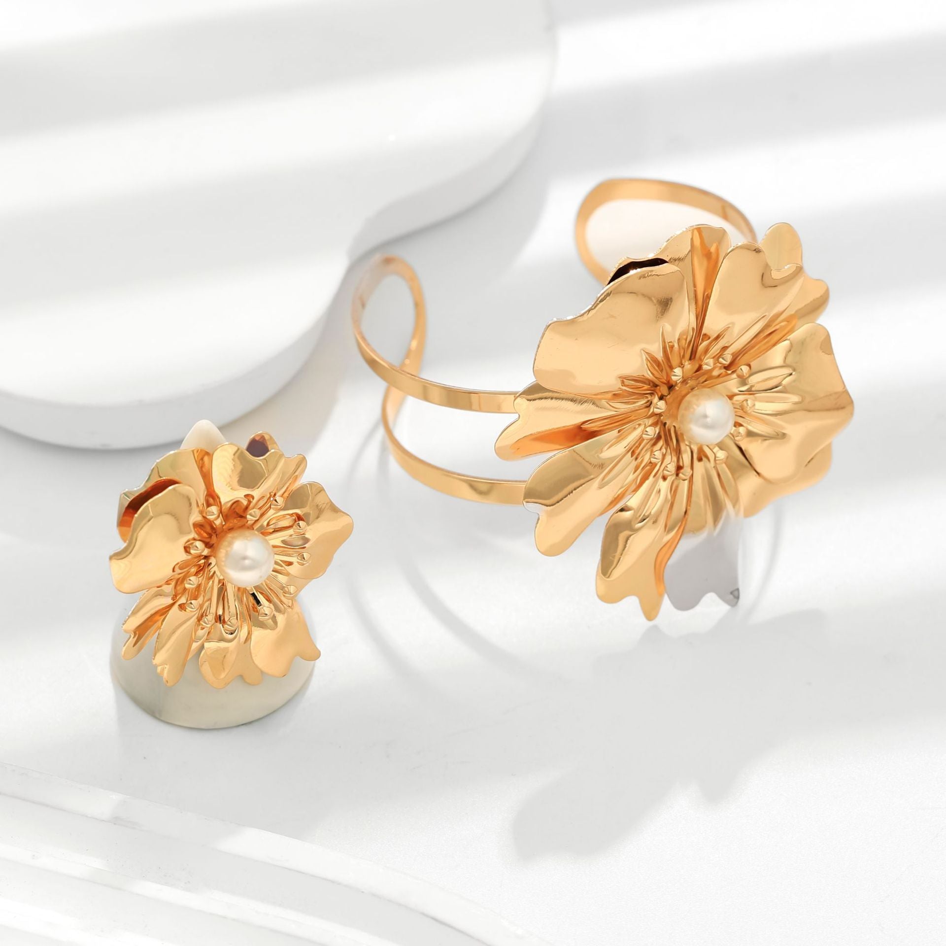 Suit de bague de bracelet à fleurs en gros