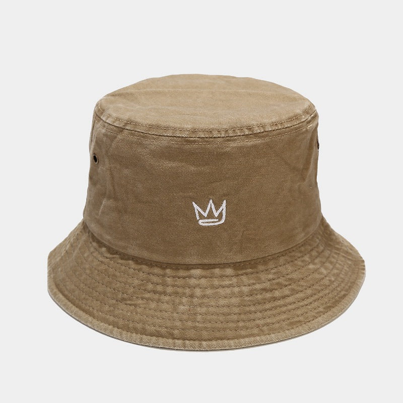 Wholesale Crown Embroidered Fisherman Hat