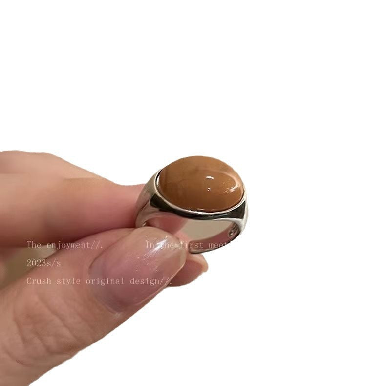 Wholesale natural stone open ring