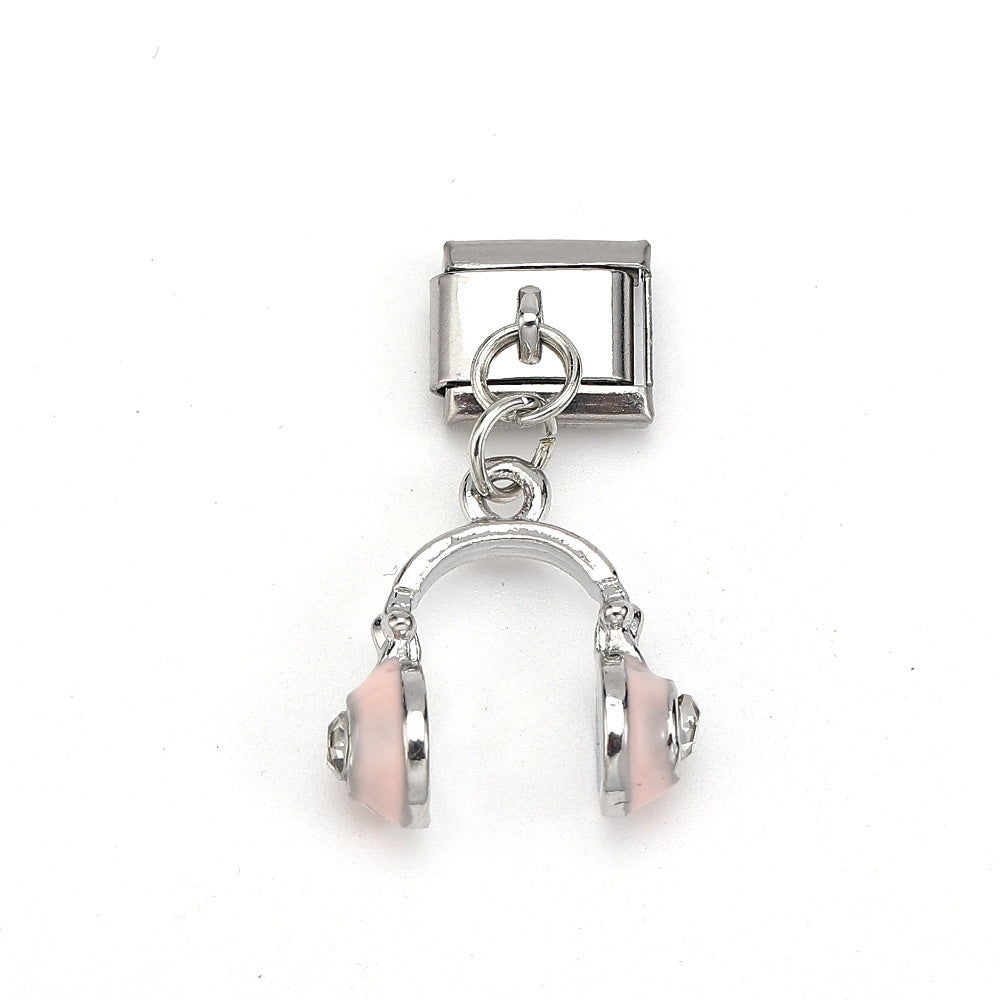 Wholesale 5pcs Italian Charm Bracelet 9mm DIY Splicing Colorful Pendant Stainless Steel Composable Bracelet