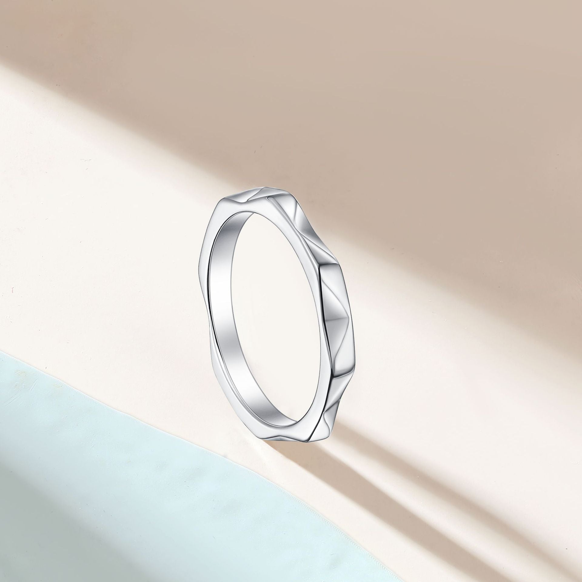 Wholesale  S925 Sterling Silver Plain Ring  Light Luxury Ring