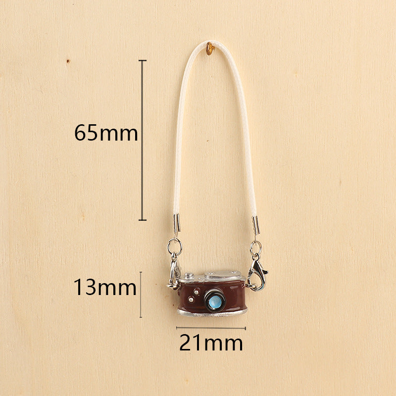 Wholesale Cute cartoon camera keychain pendant doll accessories