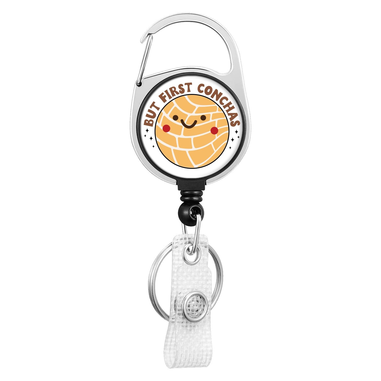 Wholesale Floral Alloy  Retractable Rotating Badge Keychain