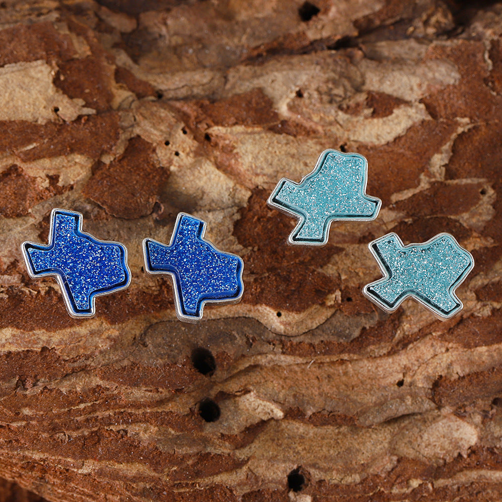 Wholesale  geometric irregular color earrings