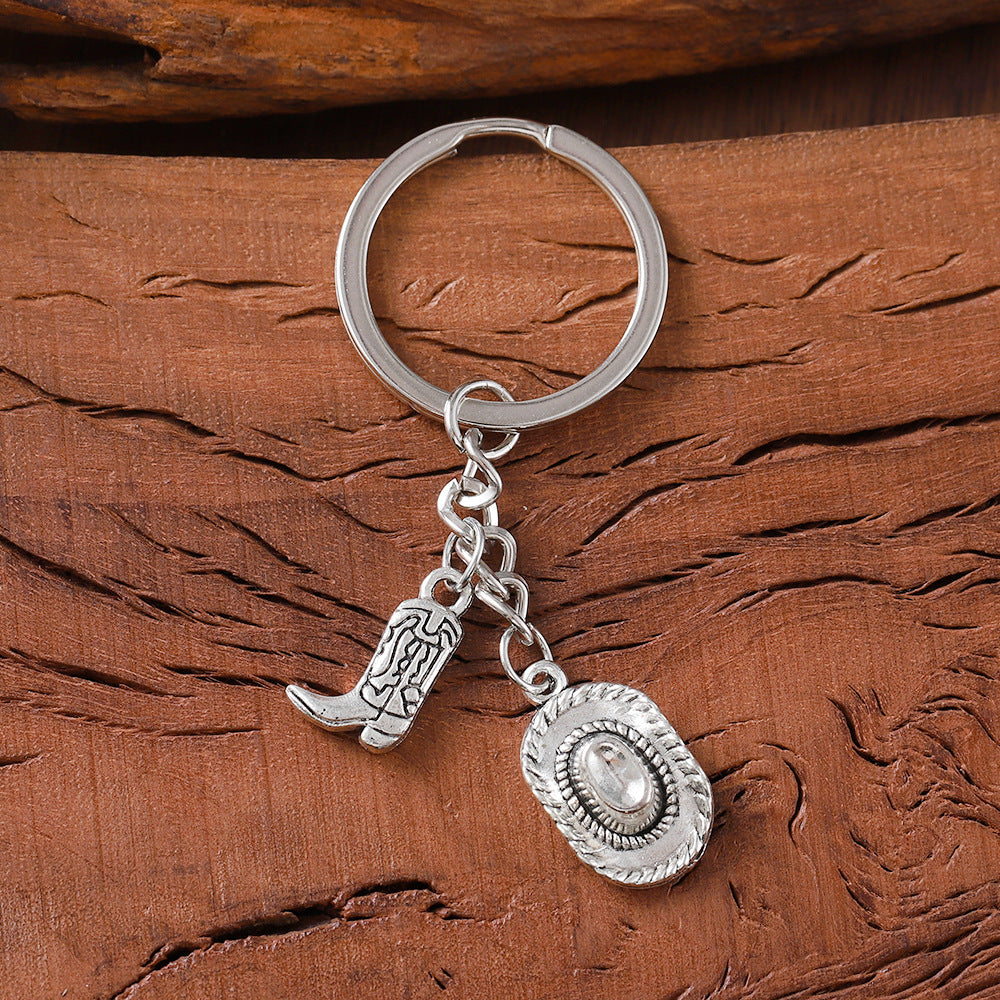 Wholesale Western Denim Theme Pendant Pendant Keychains