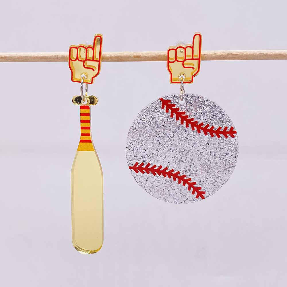 Wholesale Sports Baseball Rugby Basketball Tennis Blue Uniform Acrylic  Earrings