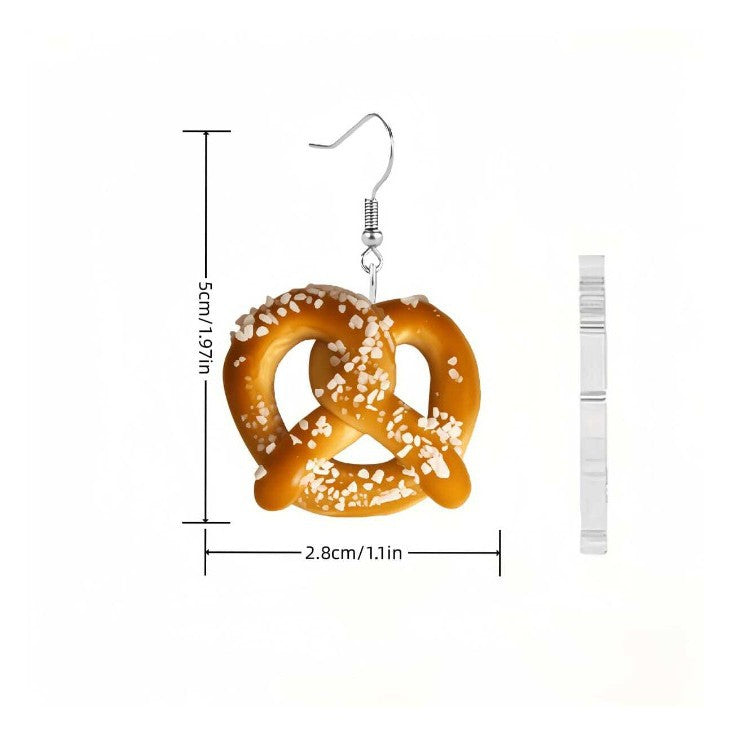 Wholesale flat alkaline bread acrylic earrings