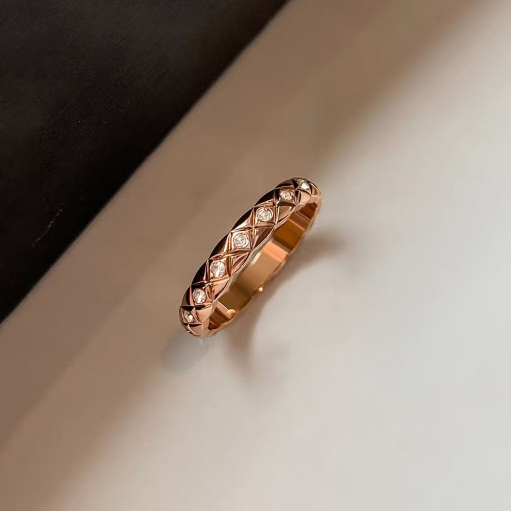 Wholesale Modern Rhombus Ring for Women,  Gold Plated Fashion Jewelry Accessory Gift