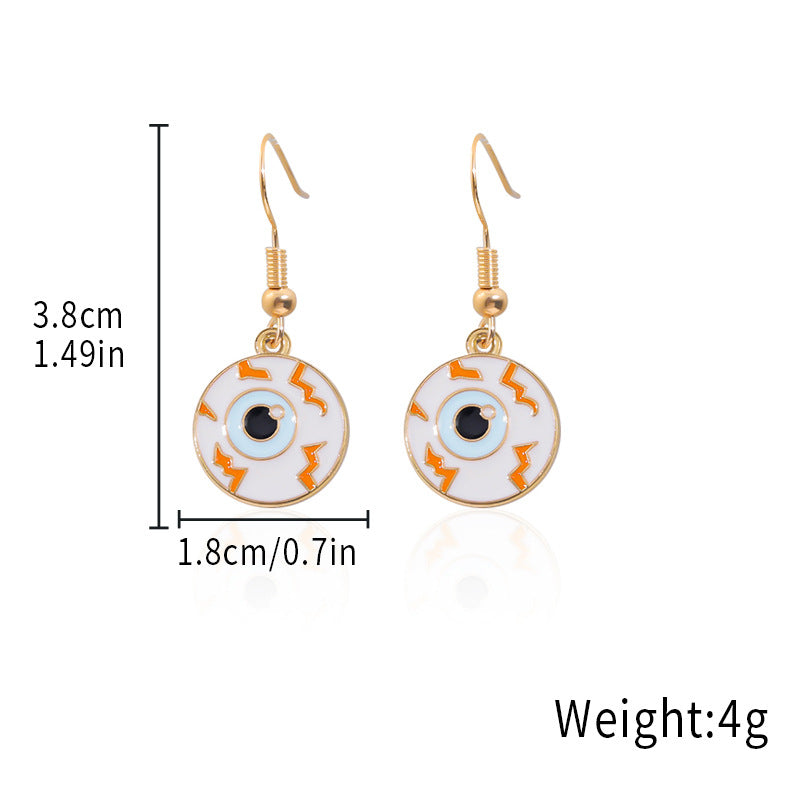 Wholesale Alloy  Earrings - Cute Ghost and Pumpkin Skull for Party Wear