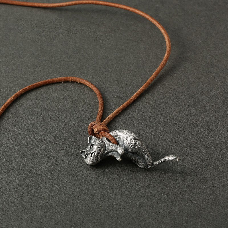 Wholesale Zinc Alloy  Cute cat necklace