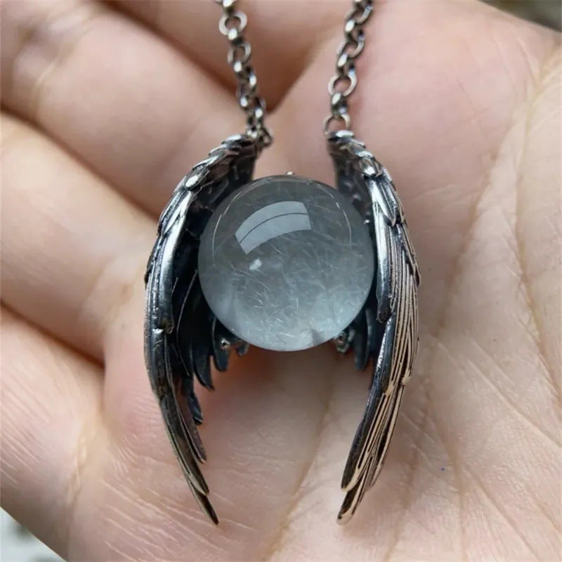 Wholesale  Ghost Wings Crystal Retro Necklace