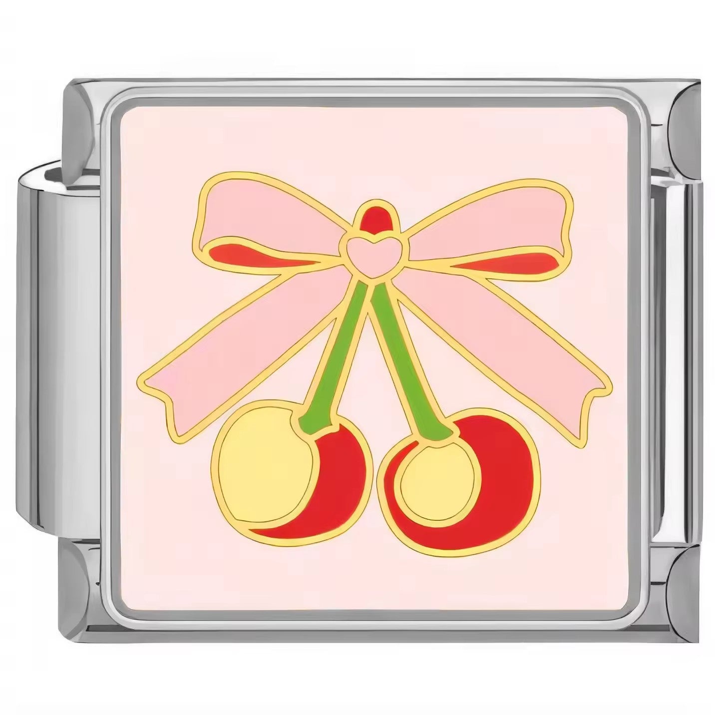 Wholesale Italian Charm Bracelet 9mm DIY Cherry Cute   Creative Stainless Steel Composable Bracelet