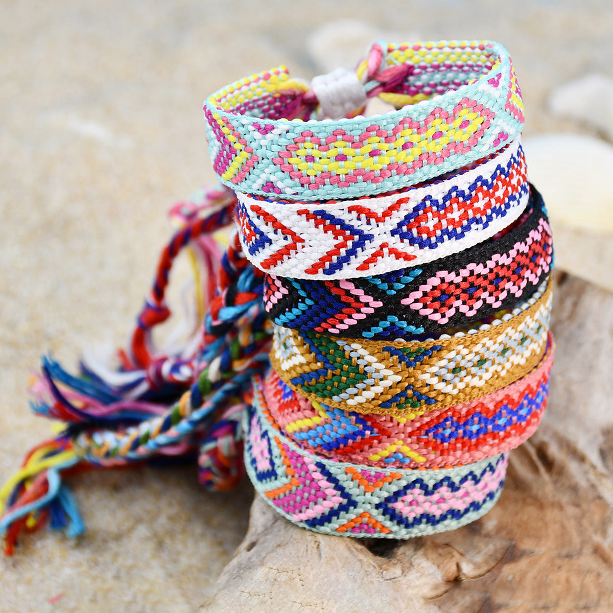 Wholesale Colorful Tassel Lucky Handmade Woven Bracelet Miyuki ACC-BT-Youf002
