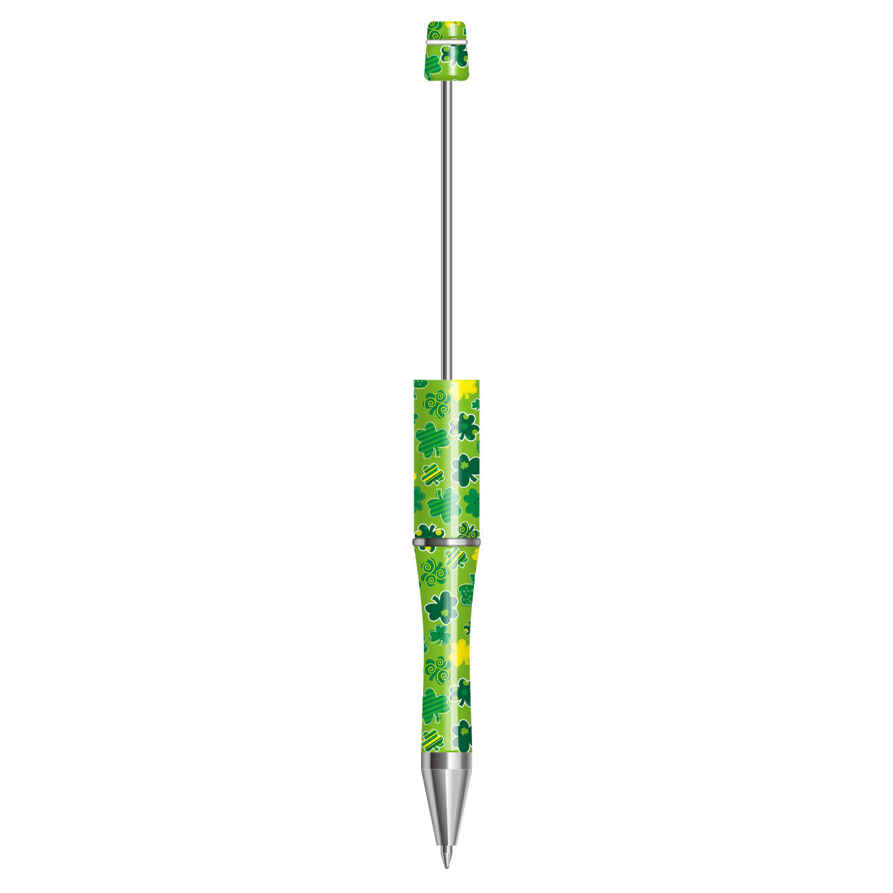 Wholesale Beadable Pens St. Patrick's Day Clover Plastic Pens DIY for Beaded