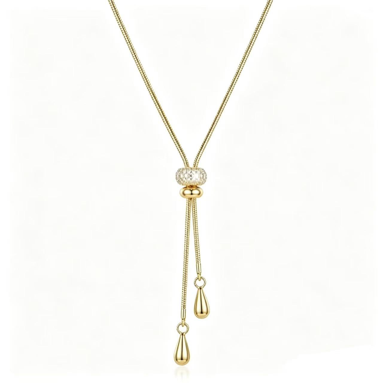 Wholesale Trendy Micro-set Lucky Bead Necklace Copper Adjustable Fashion Accessory Boutique Resale