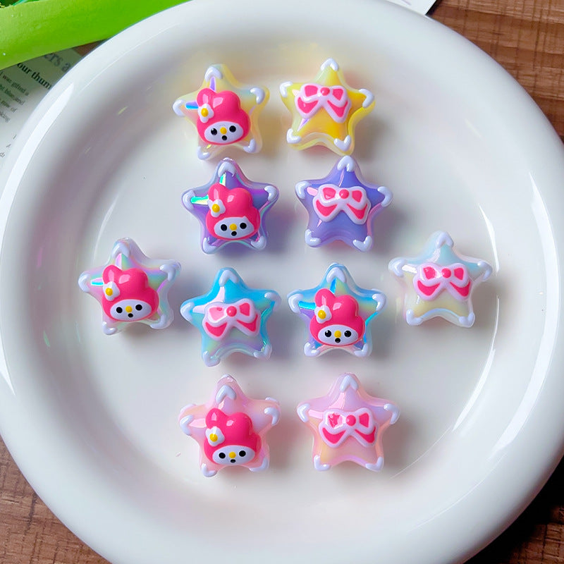 Wholesale 10pcs Acrylic Cute Cartoon Beads DIY Bead Accessories