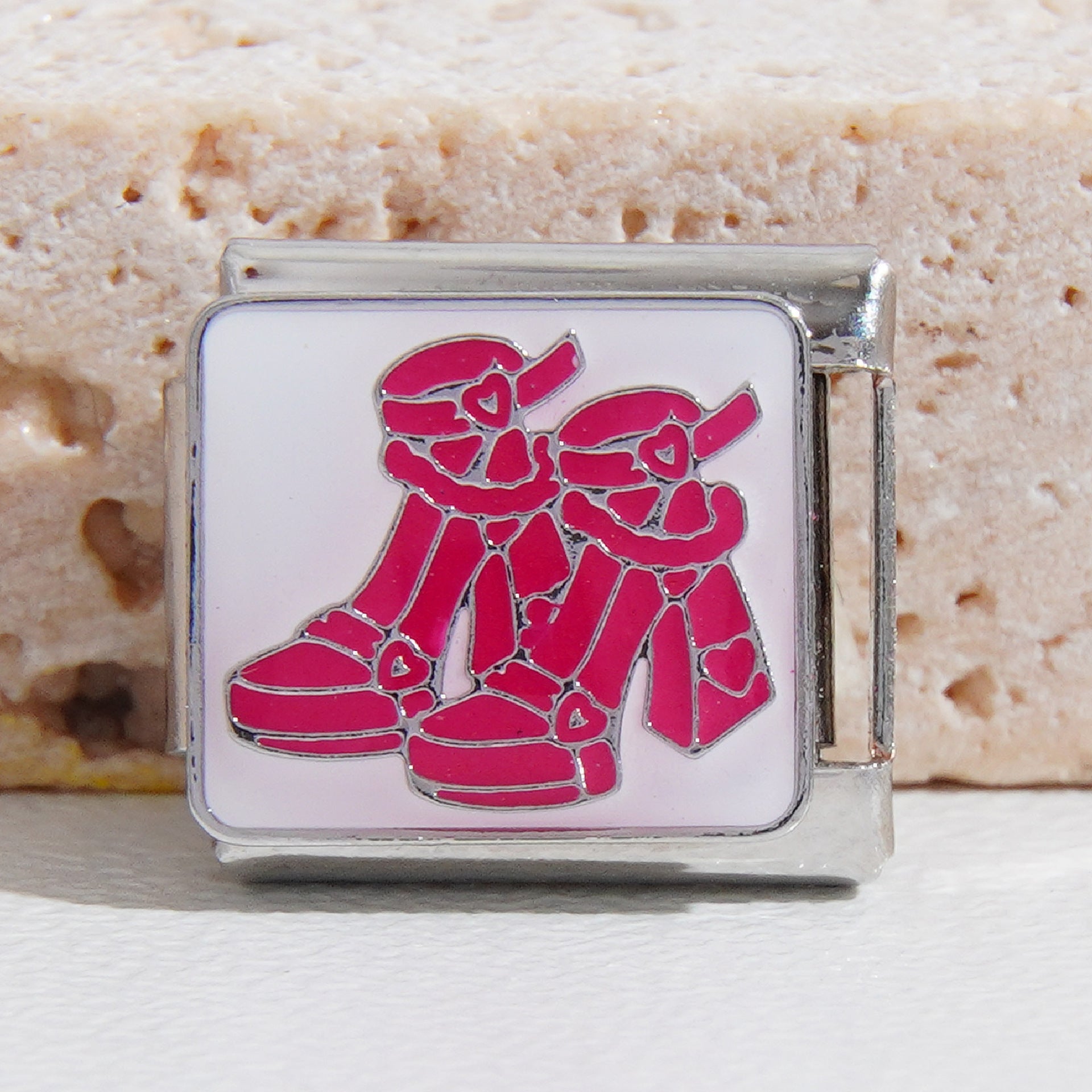 Wholesale Italian Charm Bracelet 9mm DIY Splicing White Series Stainless Steel Composable Bracelet