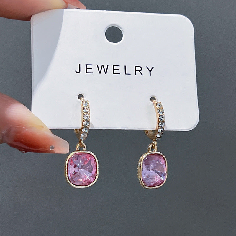 Wholesale Light Luxury Purple Crystal Earrings ACC-ES-XiaoCheng008