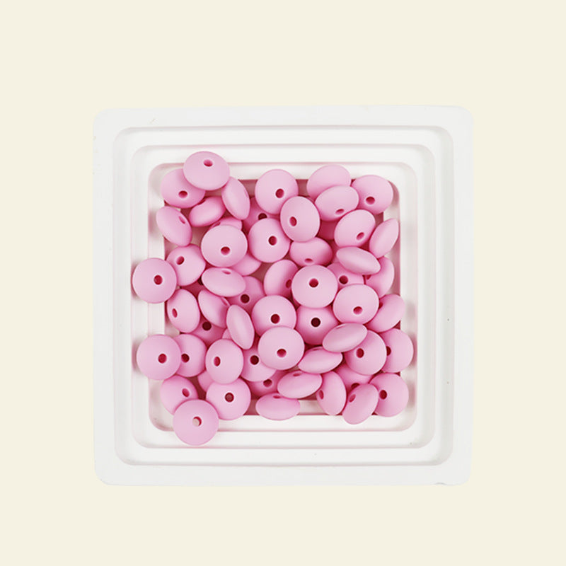 Wholesale Abacus Beads 12mm Silicone Flat Beads DIY for Beadable