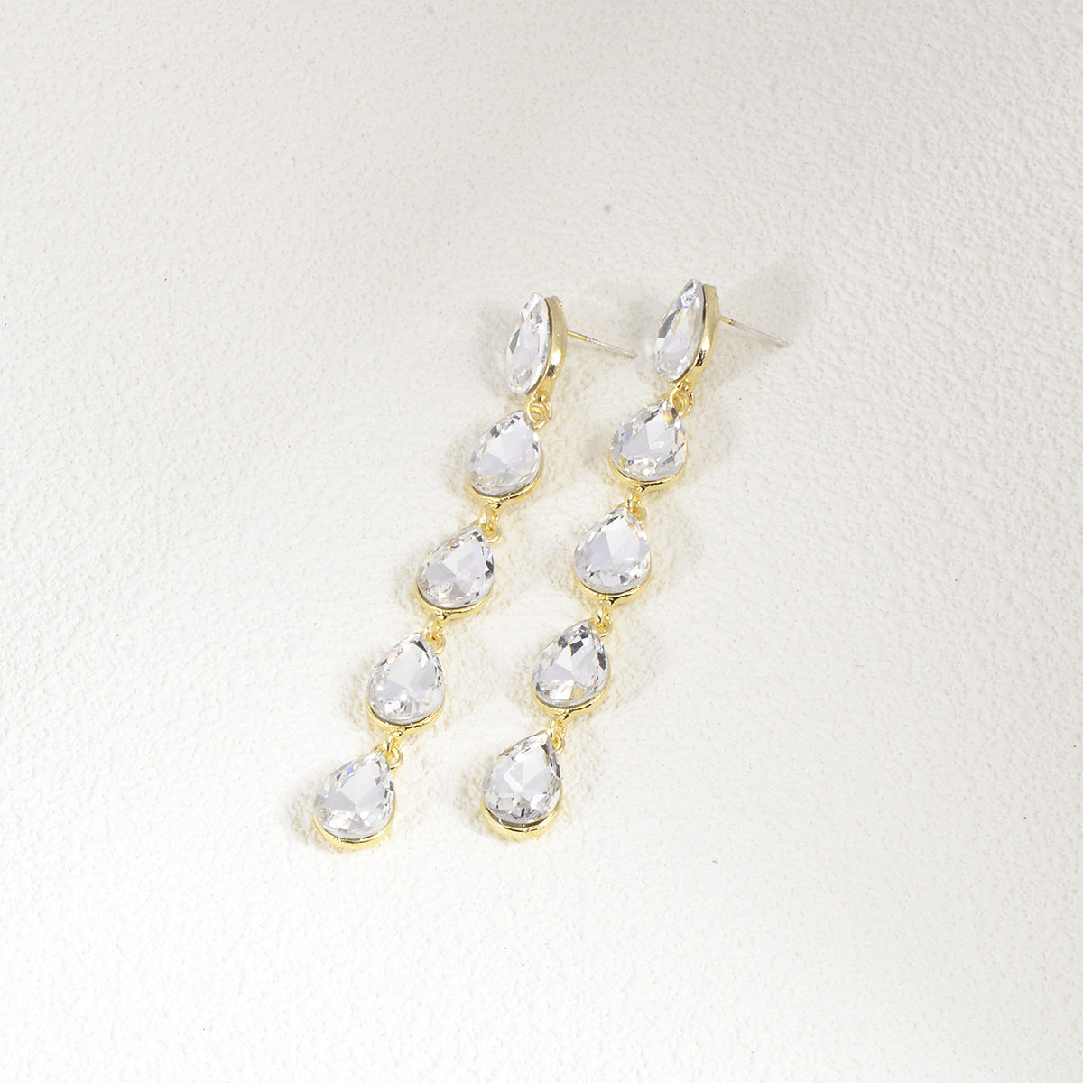Wholesale Rhinestone Earrings Water Drop Long Luxury Earrings ACC-ES-YiN007