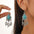 Wholesale  bohemian Retro ethnic style turquoise dangle earrings