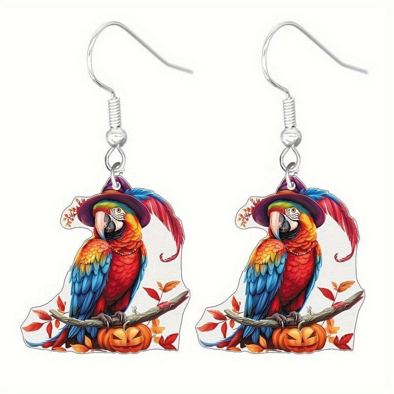 Wholesale  cartoon ghost dog frog cat butterfly skull mushroom acrylic earrings