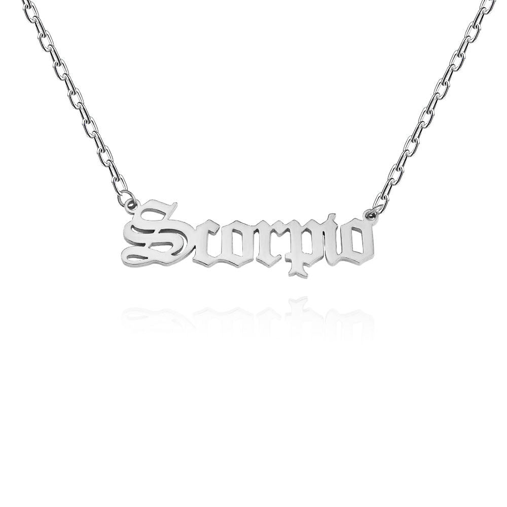 Wholesale Stainless Steel 12 Zodiac Letter Necklace ACC-NE-MiYi004