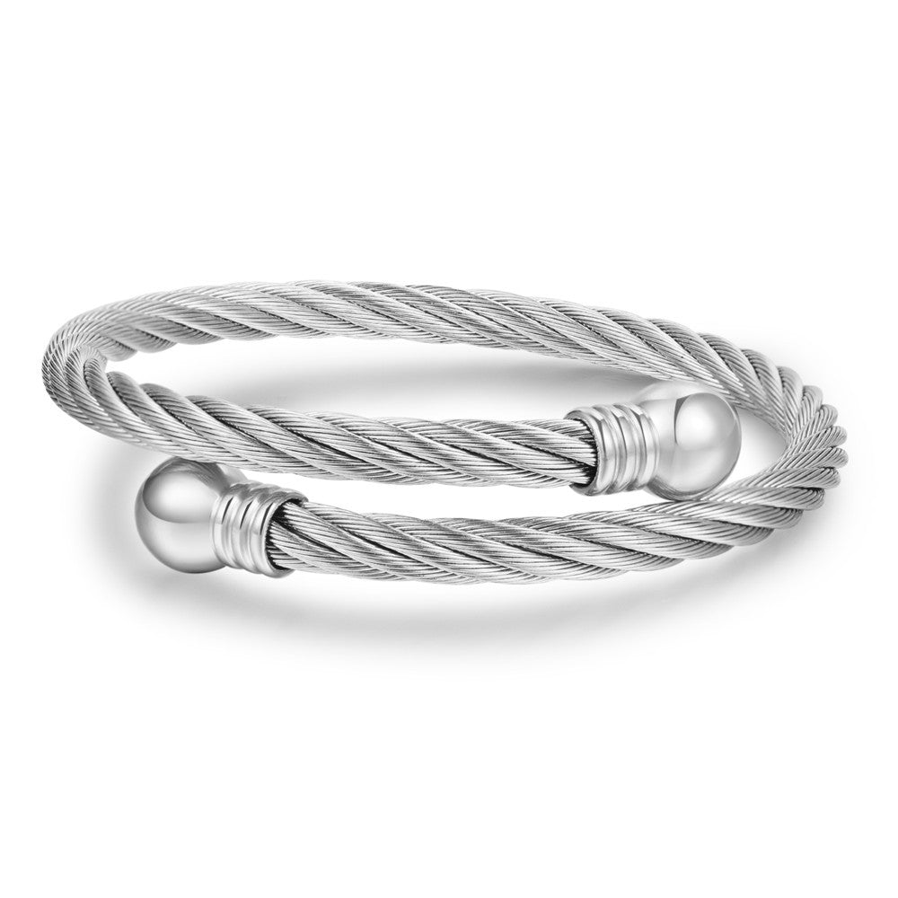 Wholesale stainless steel winding geometric bracelet