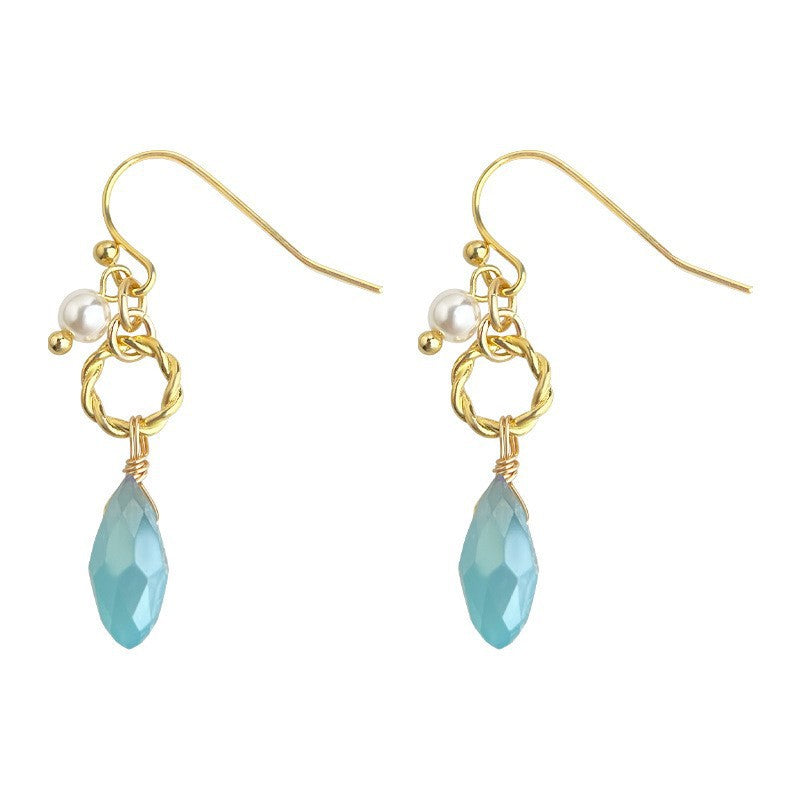 Wholesale  Crystal Blue Earring