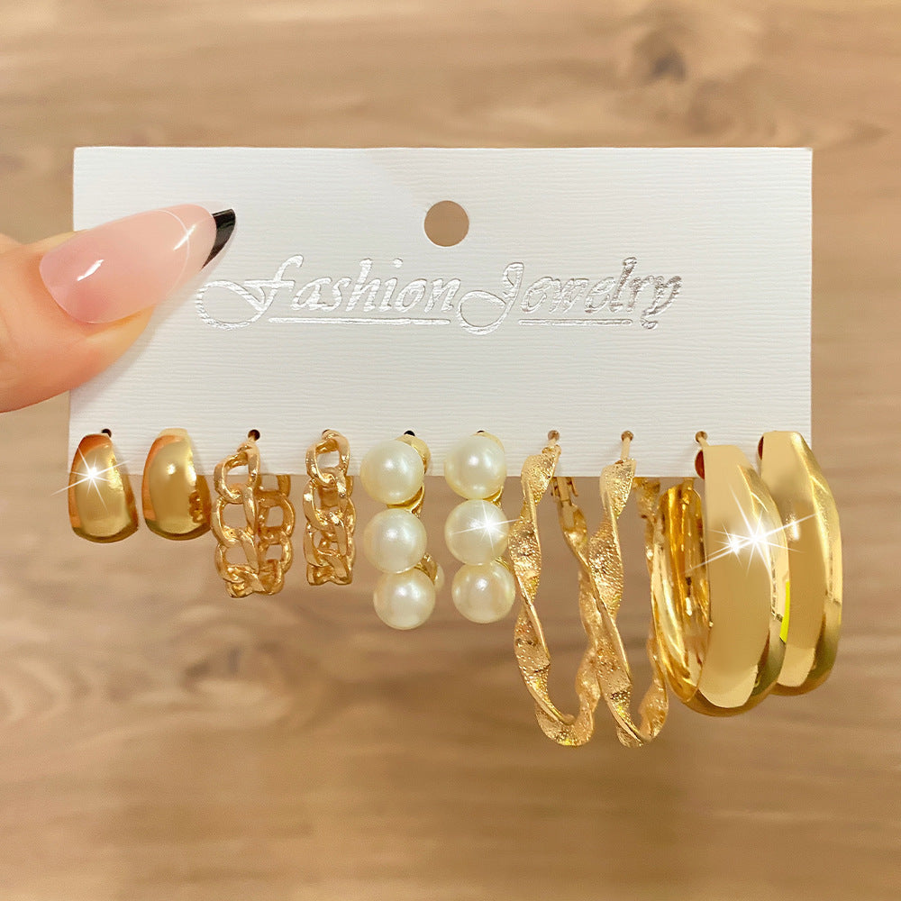 Wholesale alloy love Pearl lock snake butterfly mushroom lock ear buckle  earrings