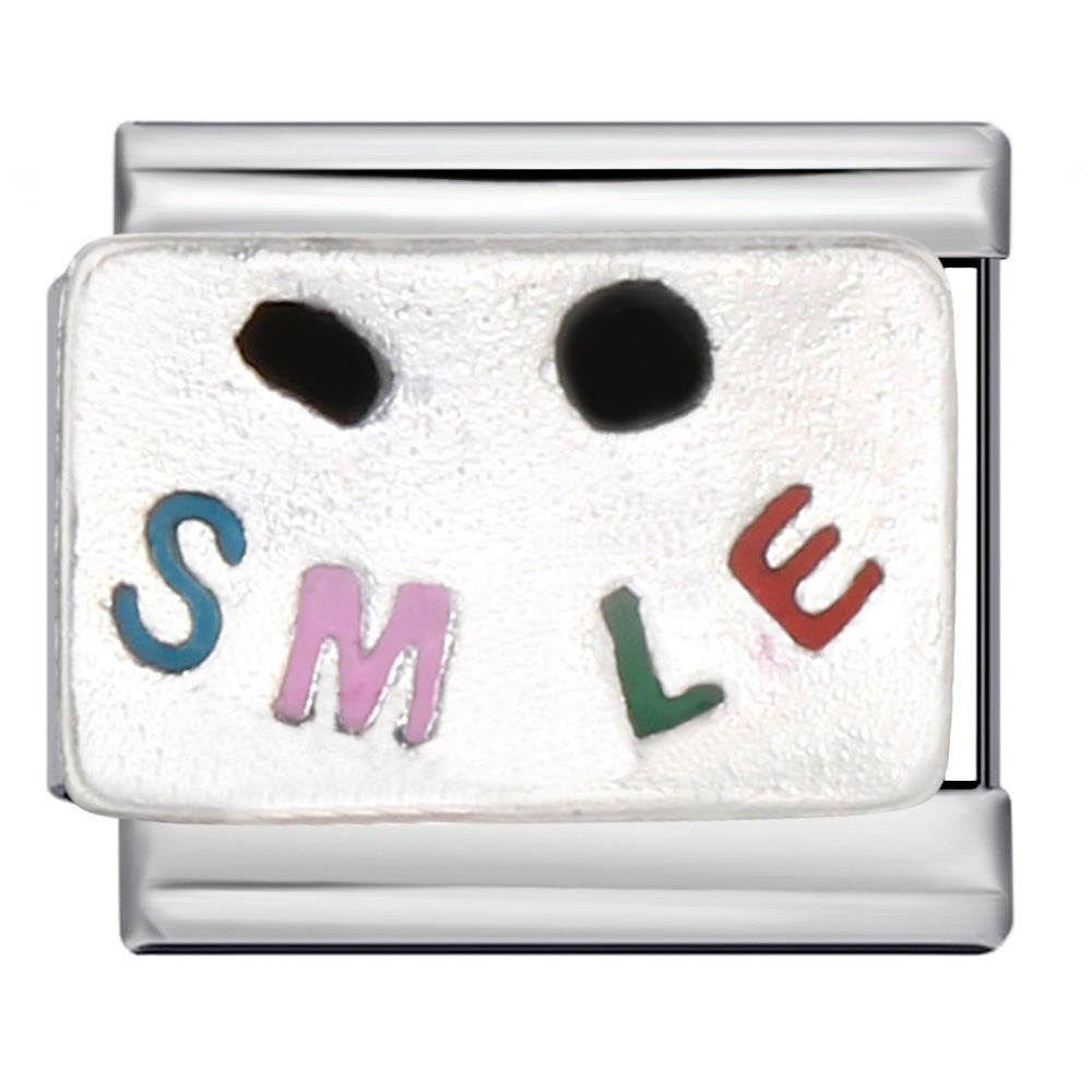 Wholesale  Italian Modular Good Mood DIY Stainless Steel Bracelet