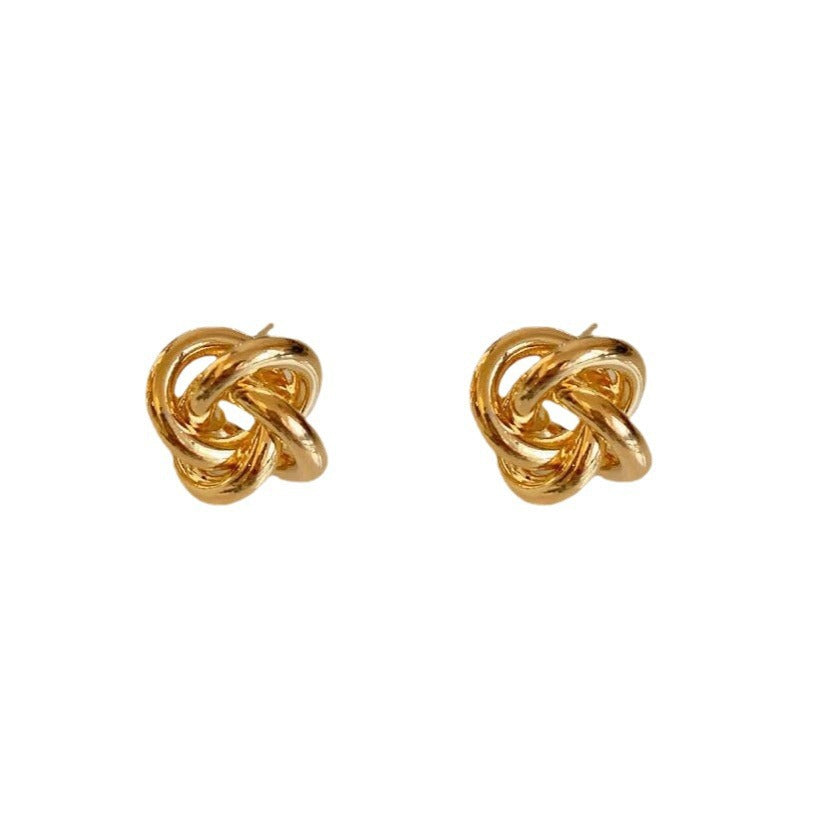 Wholesale Twisted Retro All-match Hollow Earrings